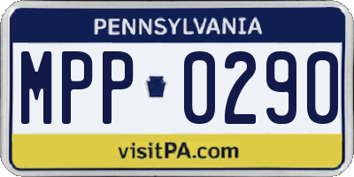 PA license plate MPP0290
