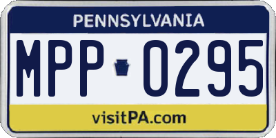 PA license plate MPP0295