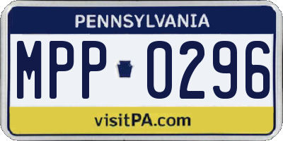 PA license plate MPP0296
