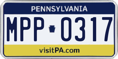 PA license plate MPP0317