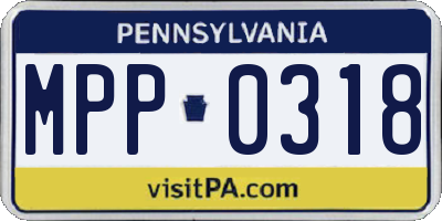 PA license plate MPP0318