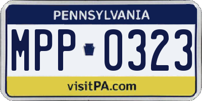 PA license plate MPP0323