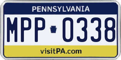 PA license plate MPP0338