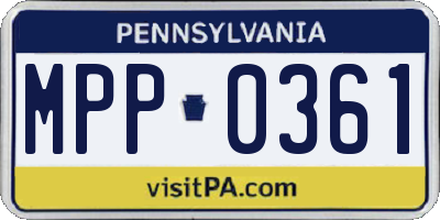 PA license plate MPP0361