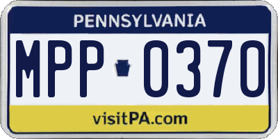 PA license plate MPP0370