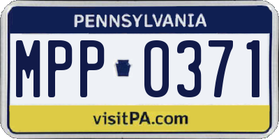 PA license plate MPP0371