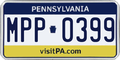 PA license plate MPP0399