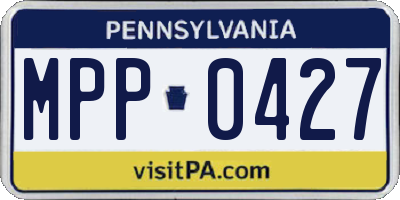 PA license plate MPP0427