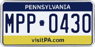 PA license plate MPP0430