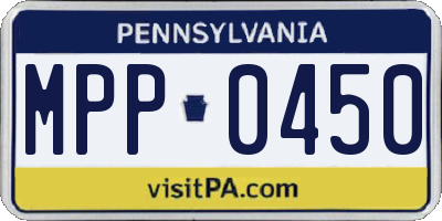 PA license plate MPP0450