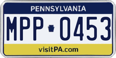 PA license plate MPP0453