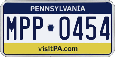 PA license plate MPP0454