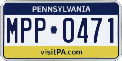 PA license plate MPP0471