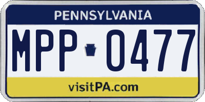 PA license plate MPP0477