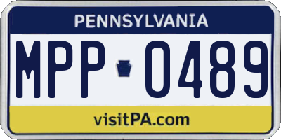 PA license plate MPP0489