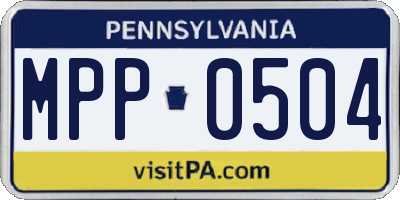 PA license plate MPP0504