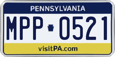 PA license plate MPP0521
