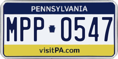 PA license plate MPP0547