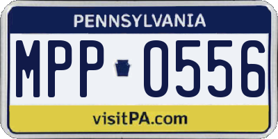PA license plate MPP0556