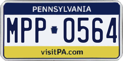 PA license plate MPP0564