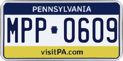 PA license plate MPP0609