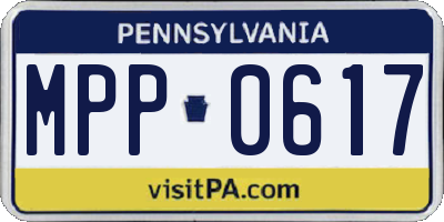 PA license plate MPP0617