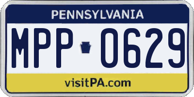 PA license plate MPP0629