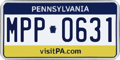 PA license plate MPP0631