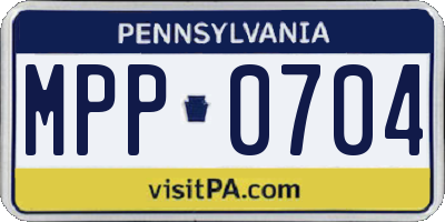 PA license plate MPP0704