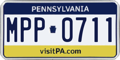 PA license plate MPP0711
