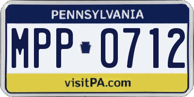 PA license plate MPP0712