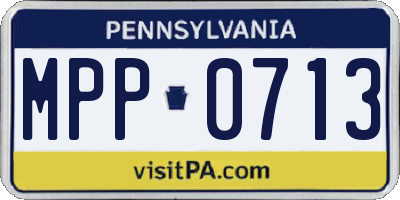 PA license plate MPP0713