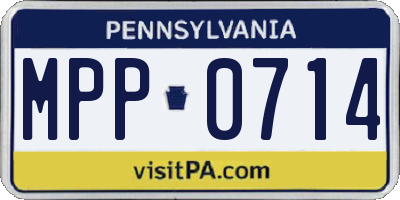 PA license plate MPP0714