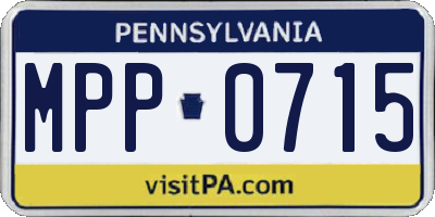 PA license plate MPP0715