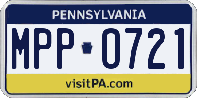 PA license plate MPP0721