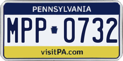 PA license plate MPP0732