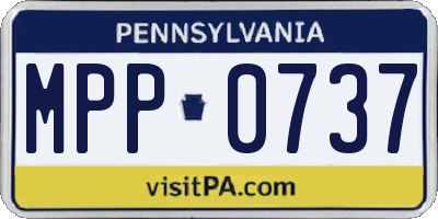 PA license plate MPP0737