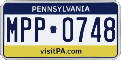 PA license plate MPP0748