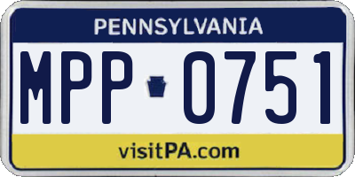 PA license plate MPP0751