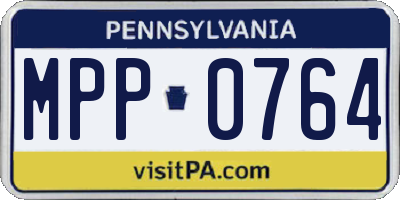 PA license plate MPP0764