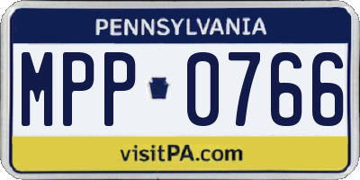 PA license plate MPP0766