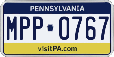 PA license plate MPP0767