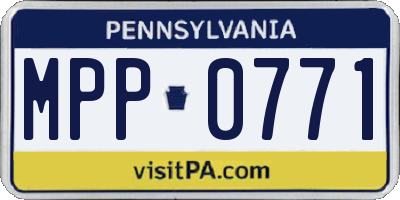 PA license plate MPP0771