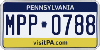 PA license plate MPP0788