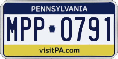 PA license plate MPP0791