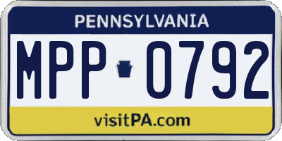 PA license plate MPP0792
