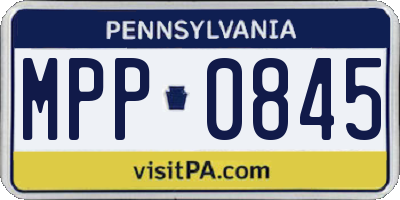 PA license plate MPP0845