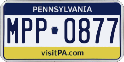 PA license plate MPP0877