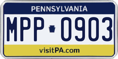 PA license plate MPP0903