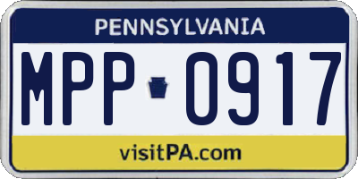 PA license plate MPP0917